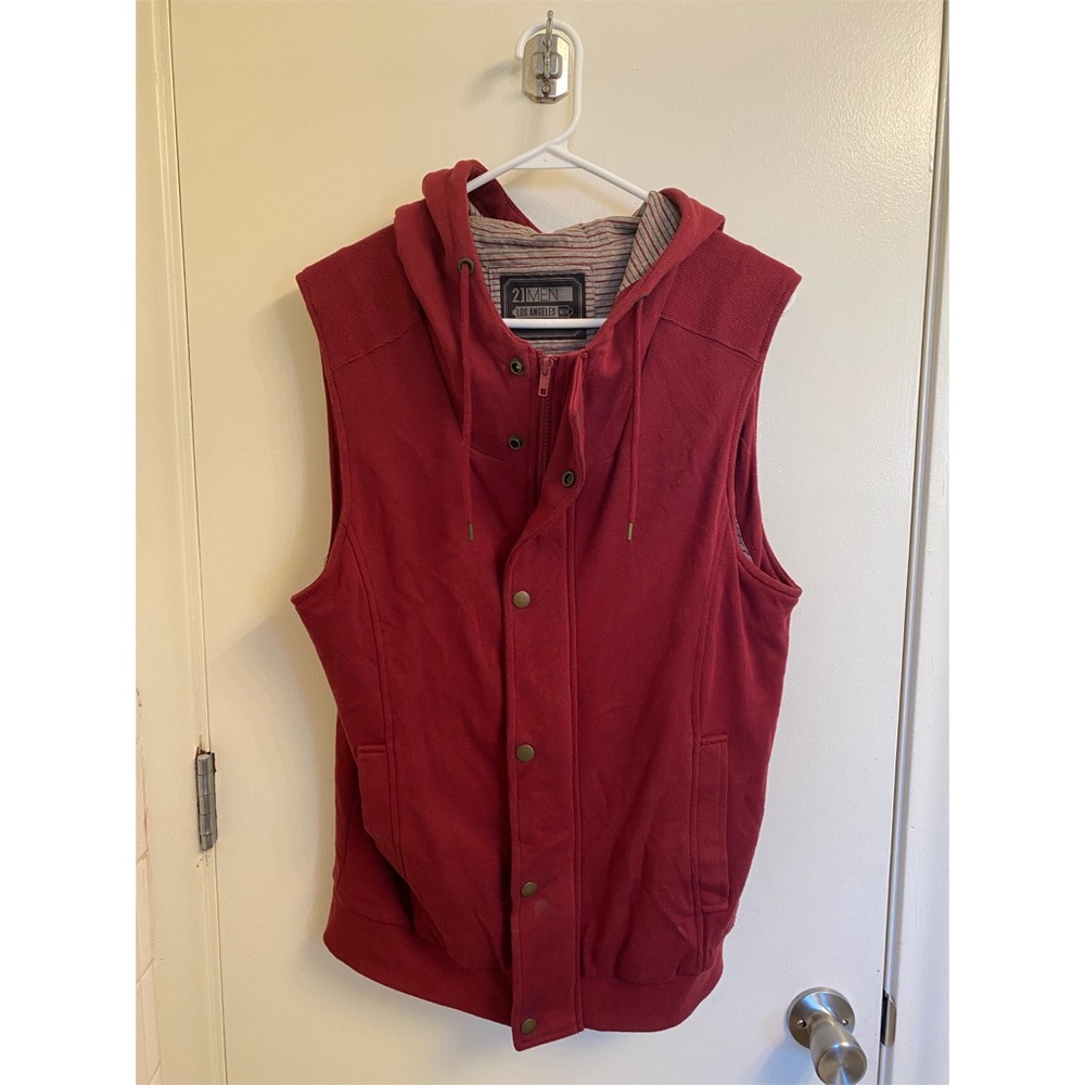 Forever 21 Men Sleeveless Hoodie Vest